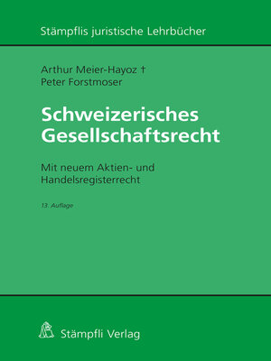 cover image of Schweizerisches Gesellschaftsrecht